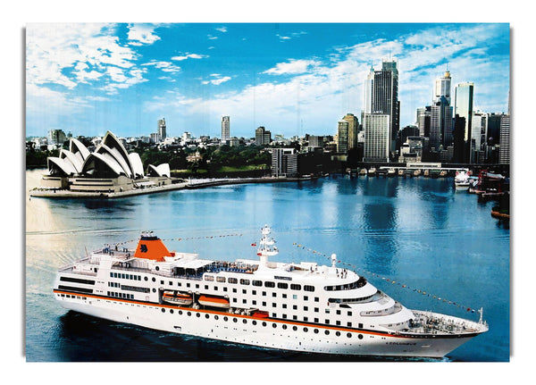 Kreuzfahrtschiff im Hafen von Sydney