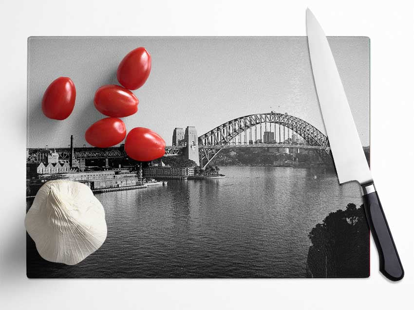 Sydney Harbour Retro Glass Chopping Board