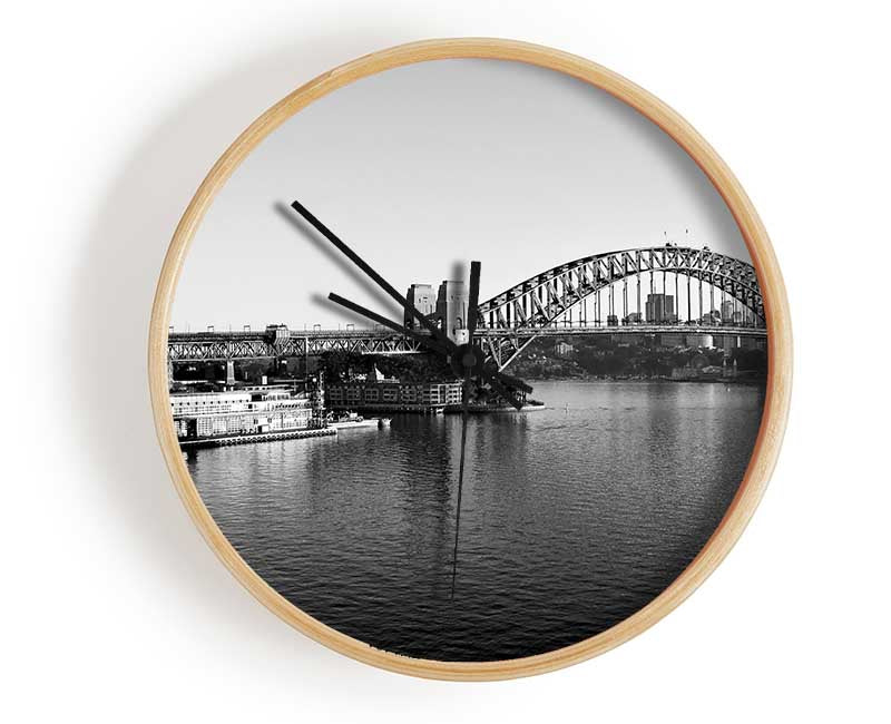 Sydney Harbour Retro Clock - Wallart-Direct UK