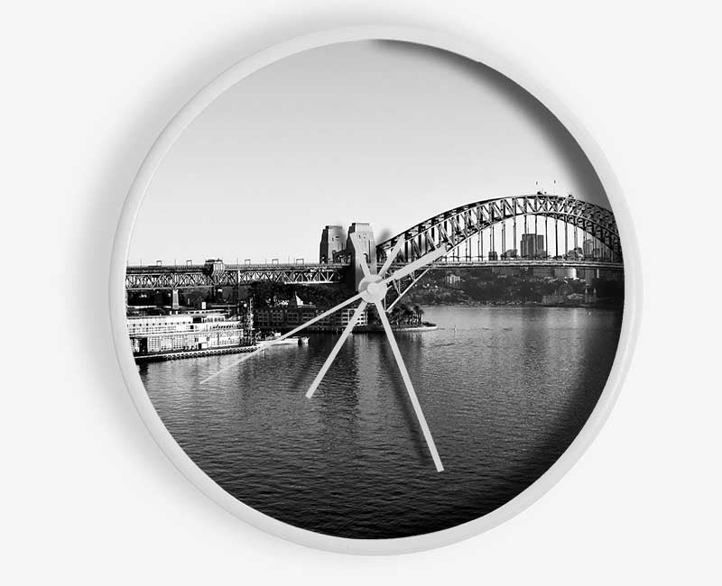 Sydney Harbour Retro Clock - Wallart-Direct UK