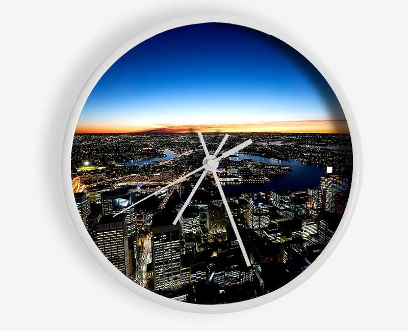 Sydney Night Lights Clock - Wallart-Direct UK