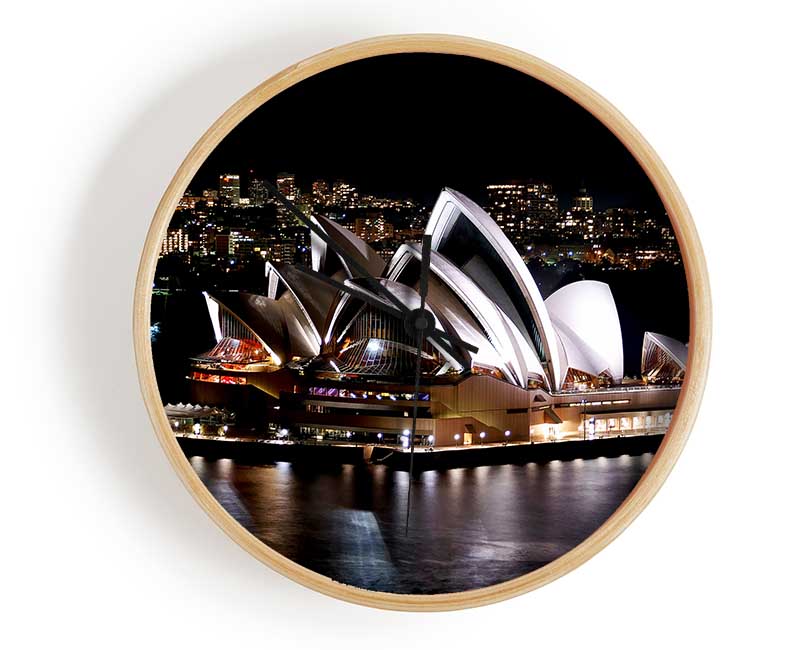 Sydney Opera House Night View Clock - Wallart-Direct UK