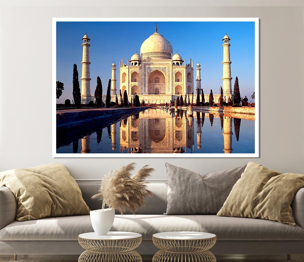 Taj Mahal Agra India Print Poster Wall Art