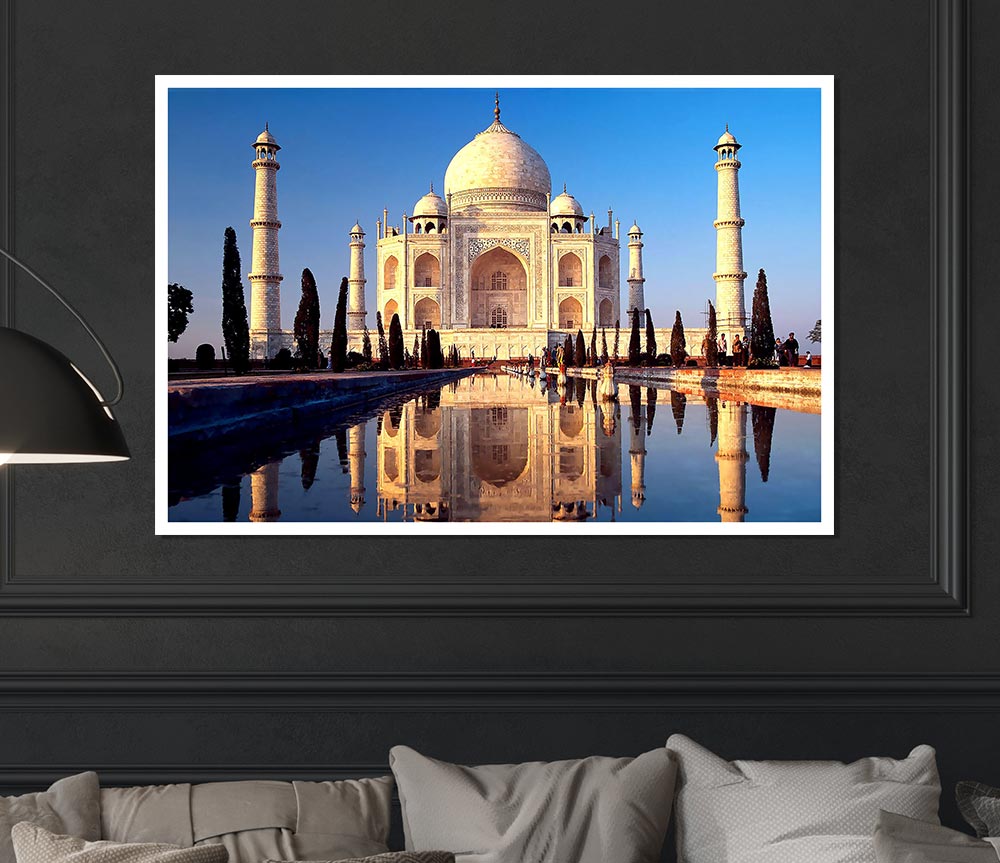 Taj Mahal Agra India Print Poster Wall Art