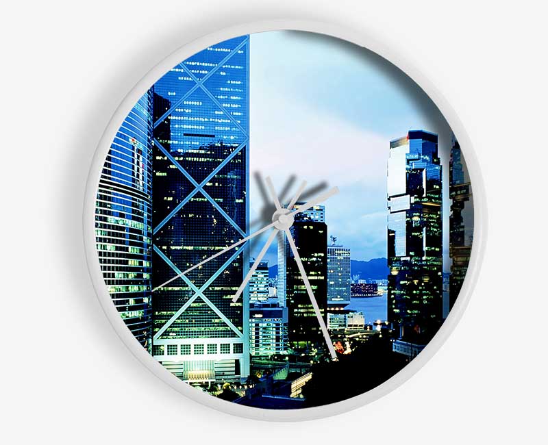 The Glistening Buildings Clock - Wallart-Direct UK