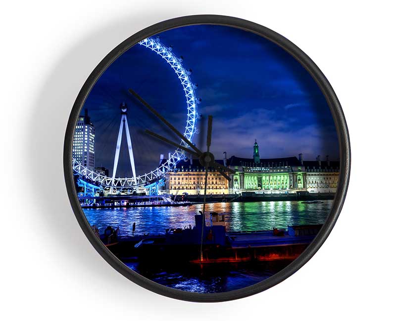 The London Eye At Night Clock - Wallart-Direct UK