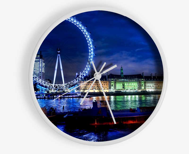 The London Eye At Night Clock - Wallart-Direct UK