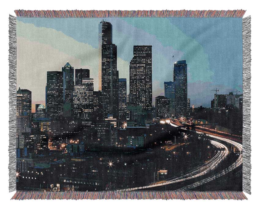 The Ring Road To Hong Kong Woven Blanket