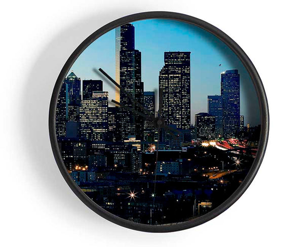 The Ring Road To Hong Kong Clock - Wallart-Direct UK