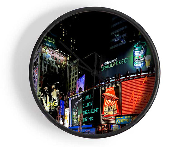 Tokyo City Night Lights Clock - Wallart-Direct UK