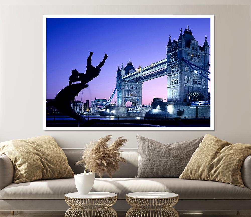 Tower Bridge London Uk Print Poster Wall Art