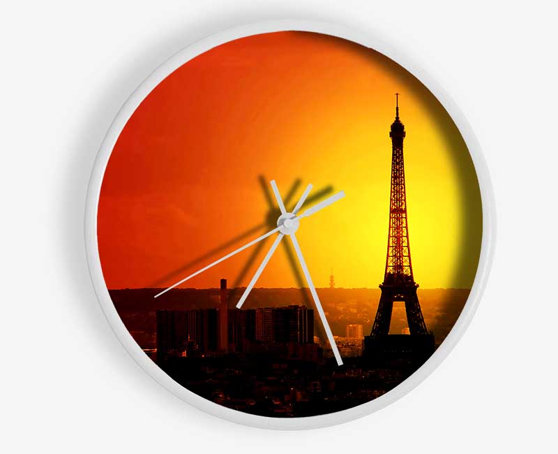 Eiffel Tower Sun Glow Clock - Wallart-Direct UK