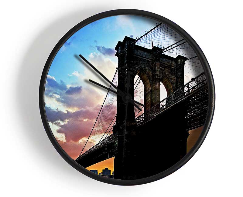 Under Brooklyn Bridge Sunlight Clock - Wallart-Direct UK