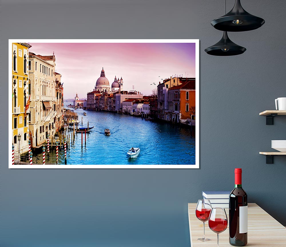 Venice On The River Print Poster Wall Art