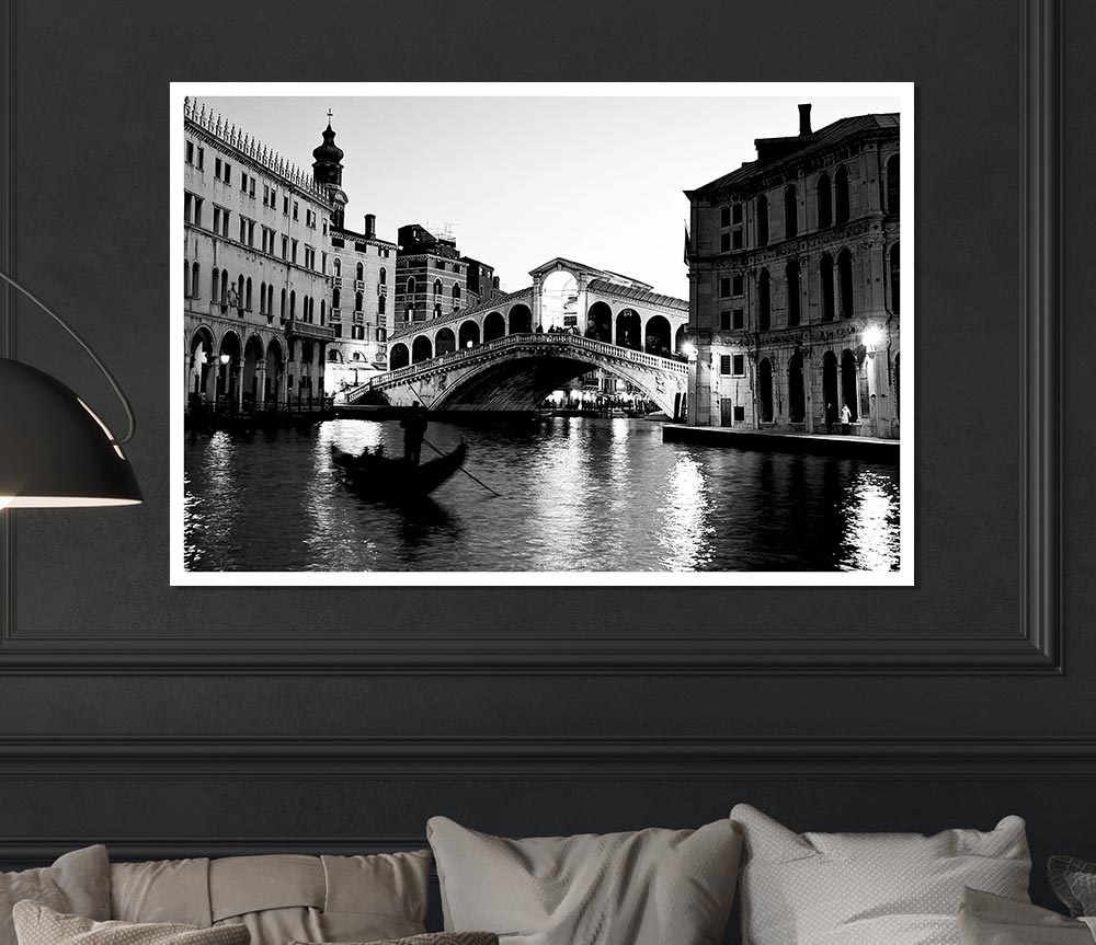 Venice Gondela Print Poster Wall Art