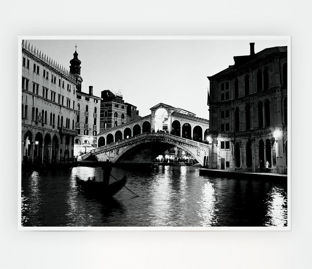 Venice Gondela Print Poster Wall Art