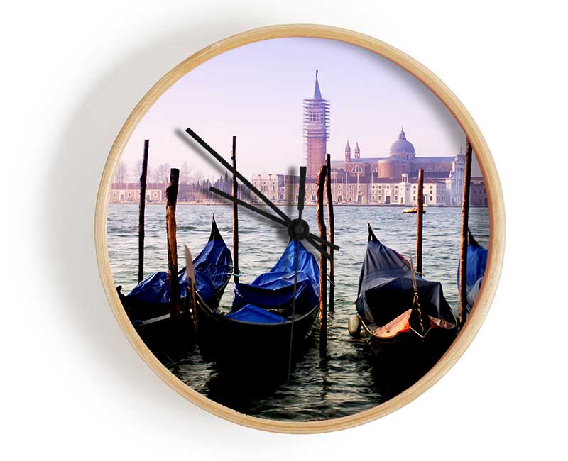 Venice Gondola Line-Up Clock - Wallart-Direct UK