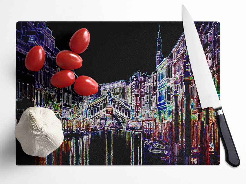 Venice Psychedelic Glass Chopping Board