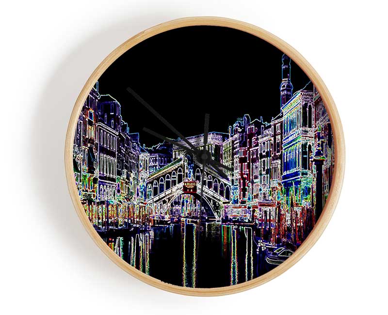 Venice Psychedelic Clock - Wallart-Direct UK