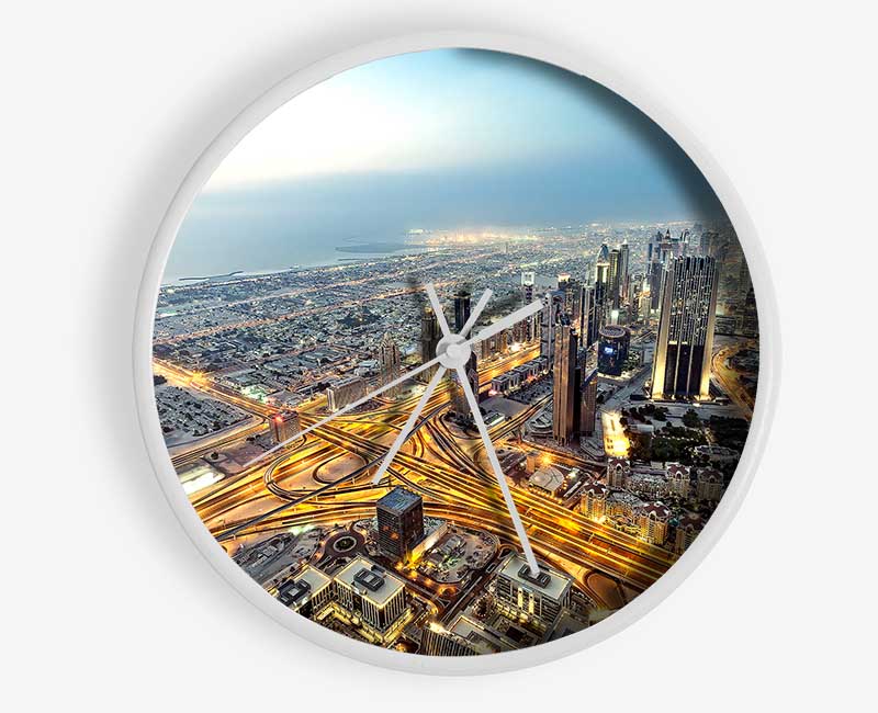 View From Burj Khalifa Dubai Clock - Wallart-Direct UK