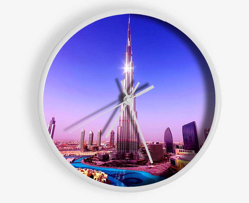 Worlds Tallest Tower Burj Khalifa Clock - Wallart-Direct UK