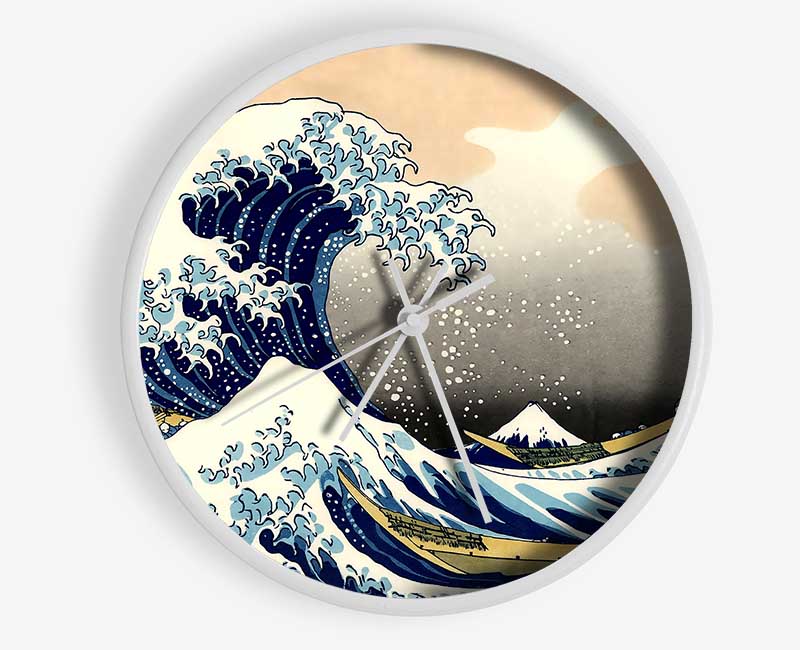 Hokusai A Big Wave Off Kanagawa Clock - Wallart-Direct UK