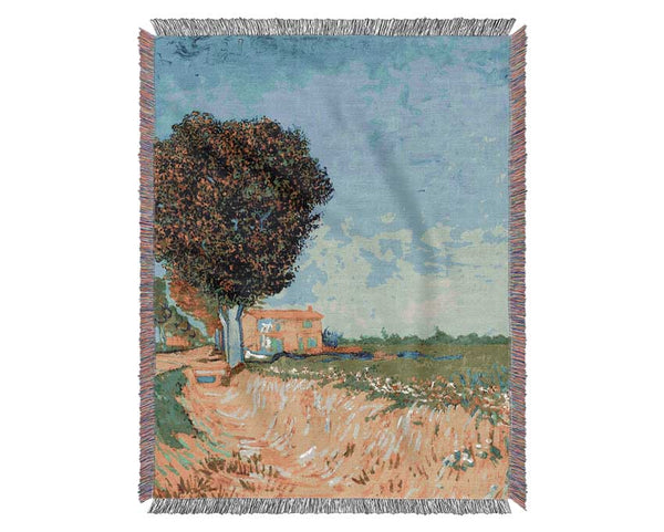 Van Gogh A Lane Near Arles Woven Blanket