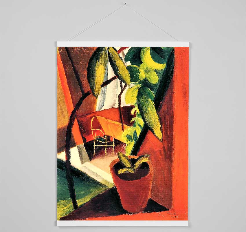 August Macke A Look Into The Summerhouse Hanging Poster - Wallart-Direct UK