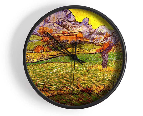 Van Gogh A Meadow In The Mountains Le Mas De Saint-Paul Clock - Wallart-Direct UK