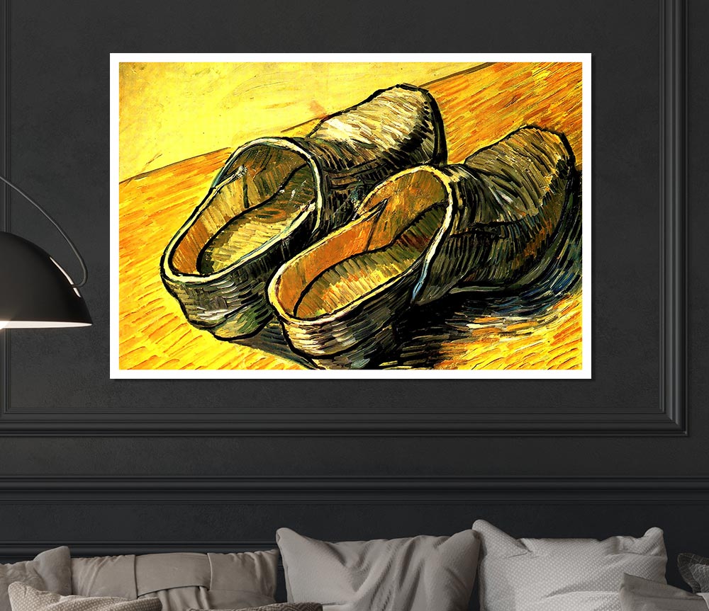 Van Gogh A Pair Of Leather Clogs Print Poster Wall Art