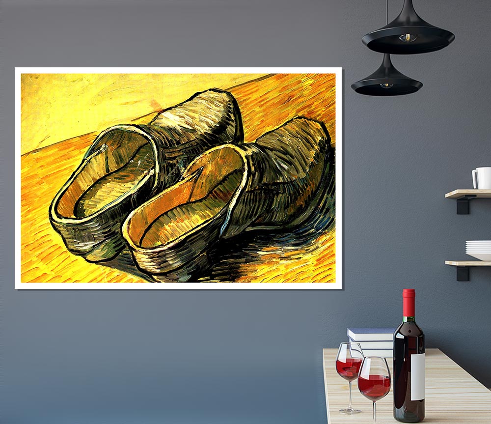 Van Gogh A Pair Of Leather Clogs Print Poster Wall Art