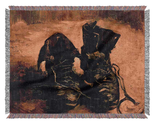 Van Gogh A Pair Of Shoes Woven Blanket