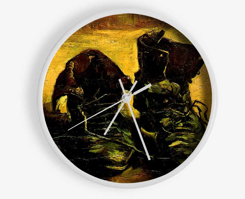 Van Gogh A Pair Of Shoes Clock - Wallart-Direct UK