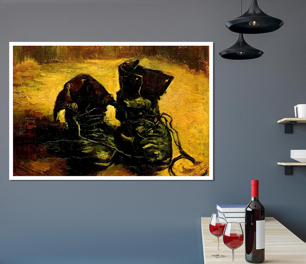 Van Gogh A Pair Of Shoes Print Poster Wall Art