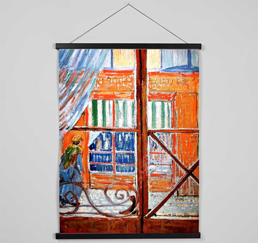 Van Gogh A Pork Butchers Shop Seen From A Window Hanging Poster - Wallart-Direct UK