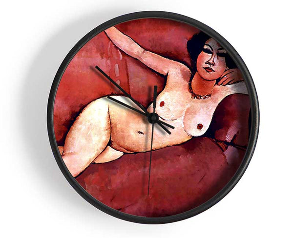 Modigliani Act On A Sofa Almaiisa Clock - Wallart-Direct UK