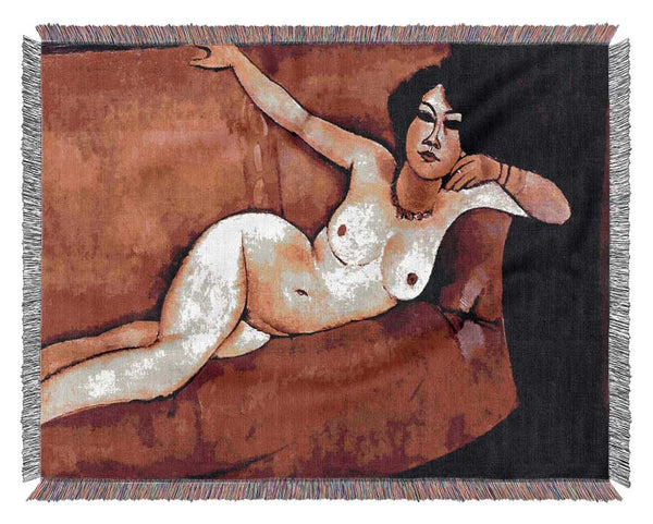 Modigliani Act On A Sofa Almaiisa Woven Blanket