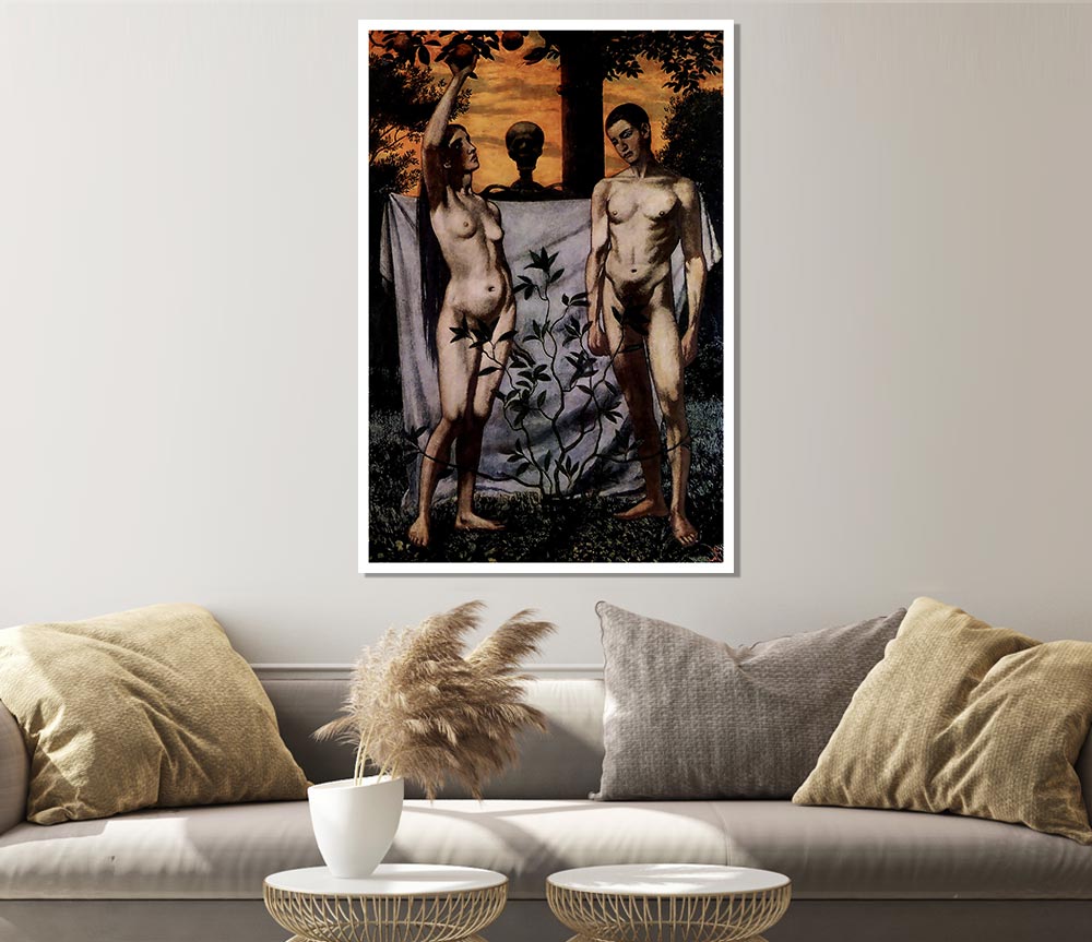 Hans Thoma Adam And Eve Print Poster Wall Art