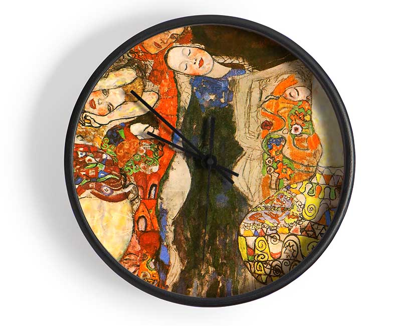 Klimt Adorn The Bride With Veil And Wreath Clock - Wallart-Direct UK