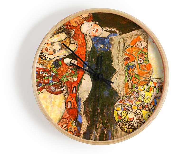 Klimt Adorn The Bride With Veil And Wreath Clock - Wallart-Direct UK