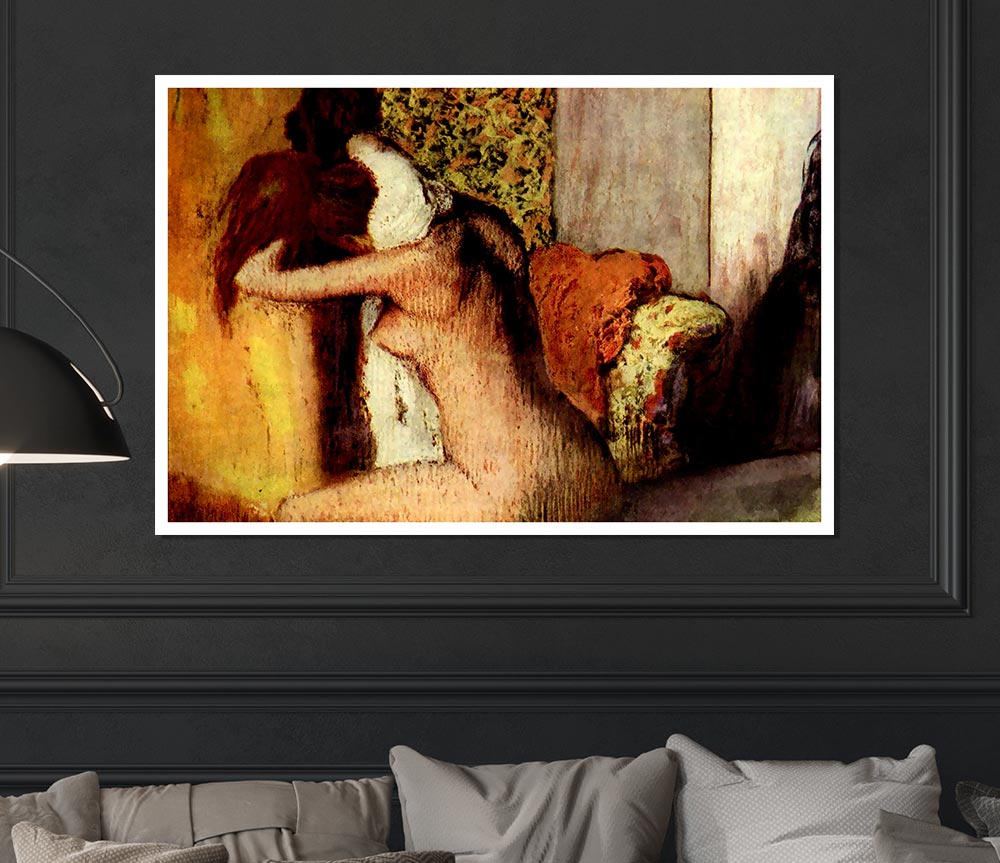 Degas After Bathing 2 Print Poster Wall Art