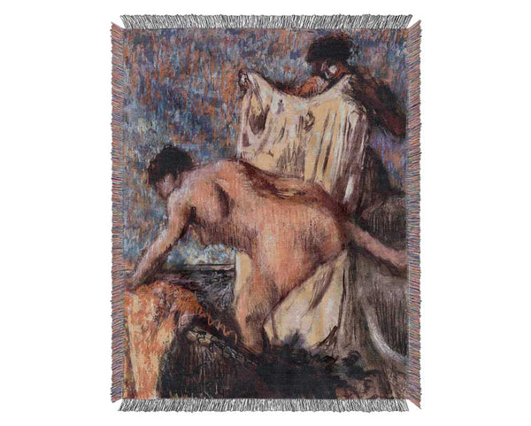 Degas After Bathing 3 Woven Blanket