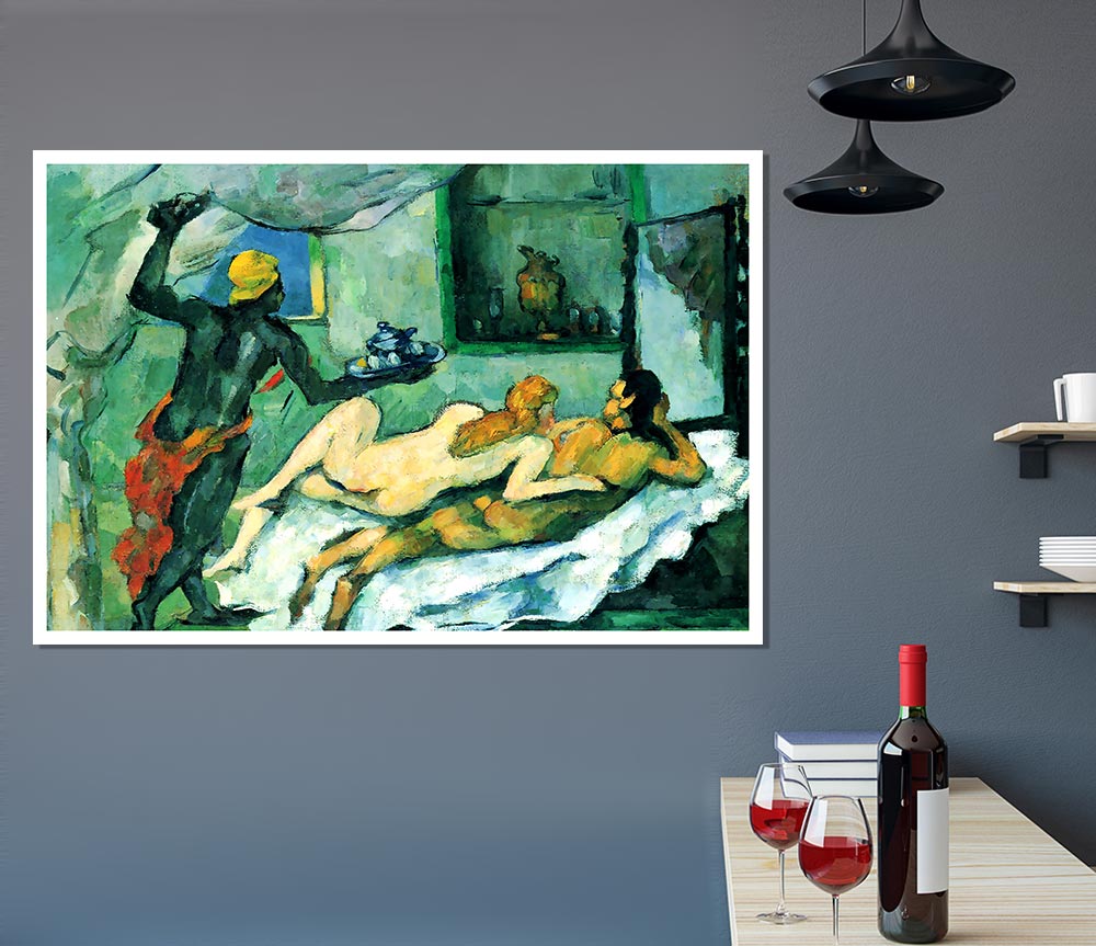 Cezanne After Lunch In Naples Print Poster Wall Art