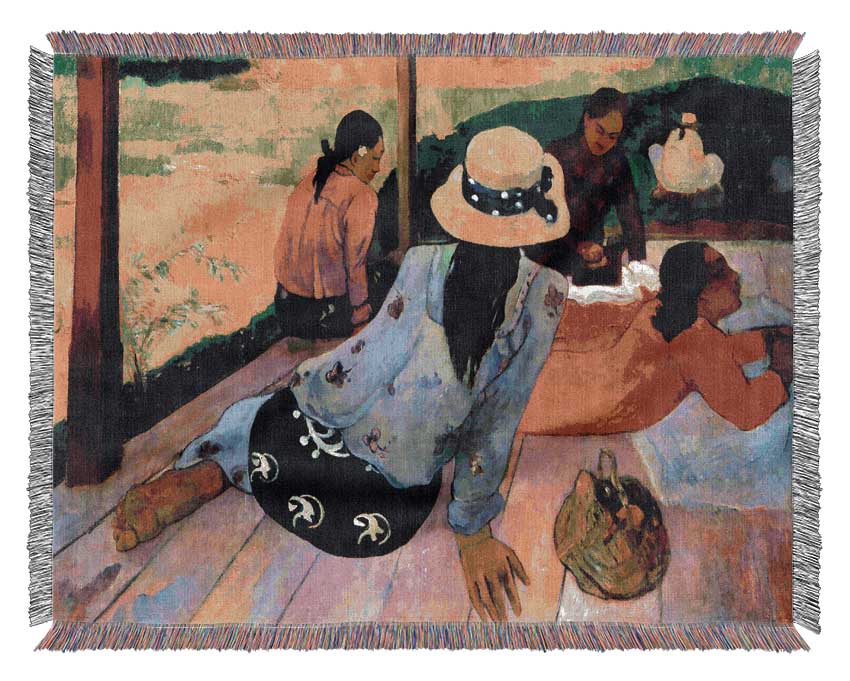 Gauguin Afternoon Quiet Hour Woven Blanket