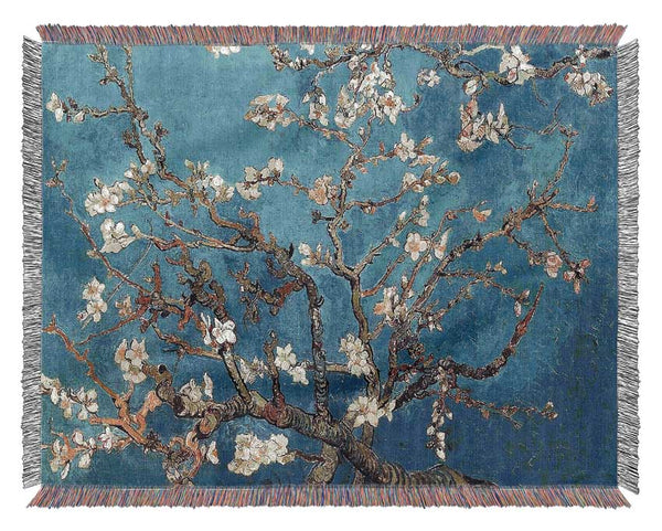 Van Gogh Almond Branches Woven Blanket