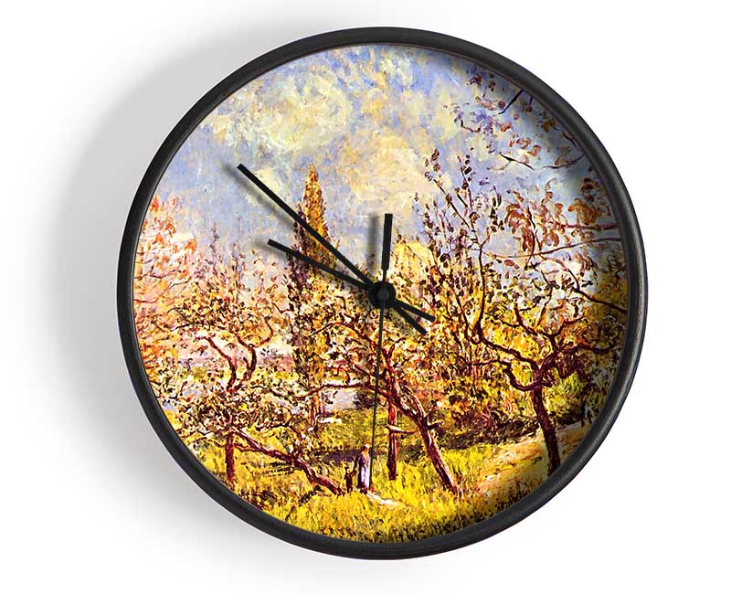 Sisley An Orchard In Spring Clock - Wallart-Direct UK