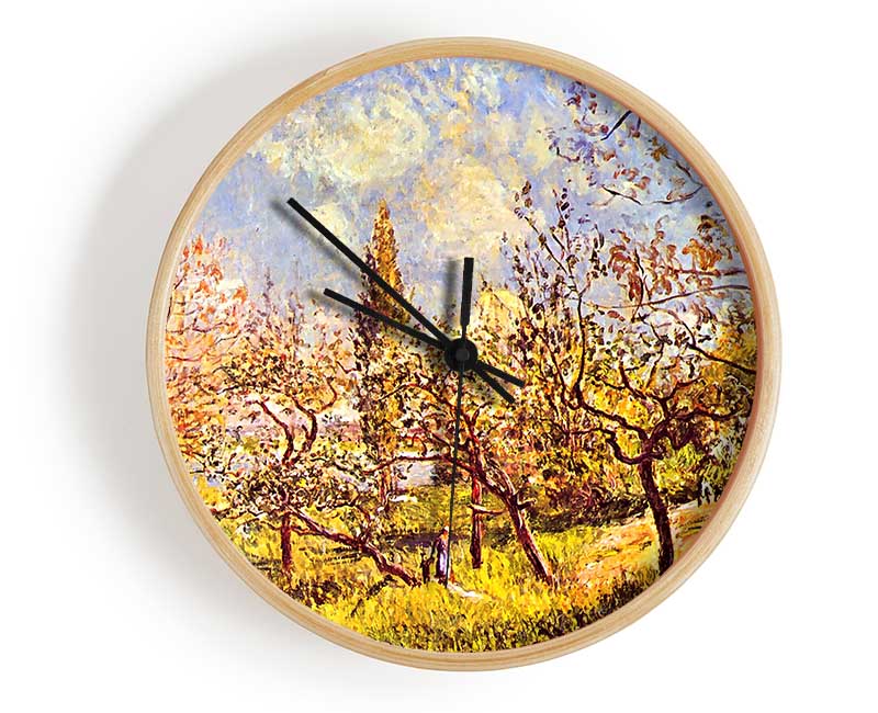 Sisley An Orchard In Spring Clock - Wallart-Direct UK