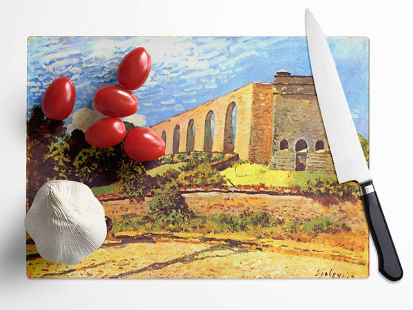 Sisley Aqueduct In Port Marly Glass Chopping Board