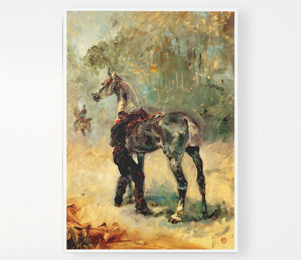 Toulouse Lautrec Artilleryman And His Horse Print Poster Wall Art