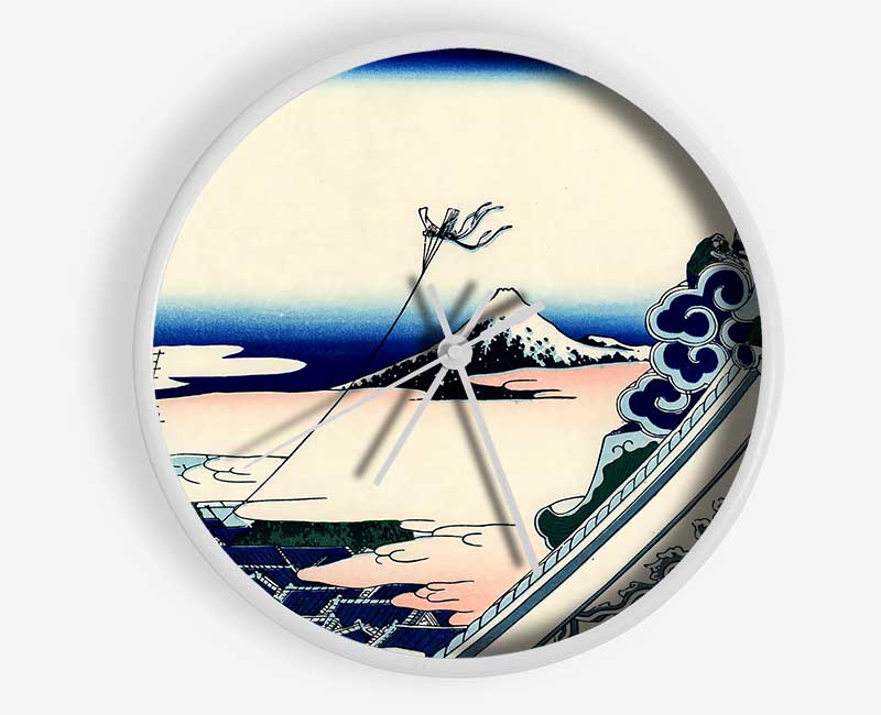 Hokusai Asakusa Honganji Temple Clock - Wallart-Direct UK